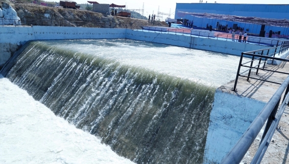 Metallic volute pumps installed at Kaleshwaram Lift Irrigation Project scheme in Telangana, India