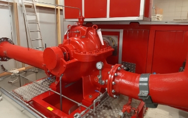 NFPA 20 fire fighting pumps installed at a new power plant in Northern Italy