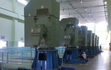 Large vertical turbine pumps installed in Pune for the local Municipal Corporation in India